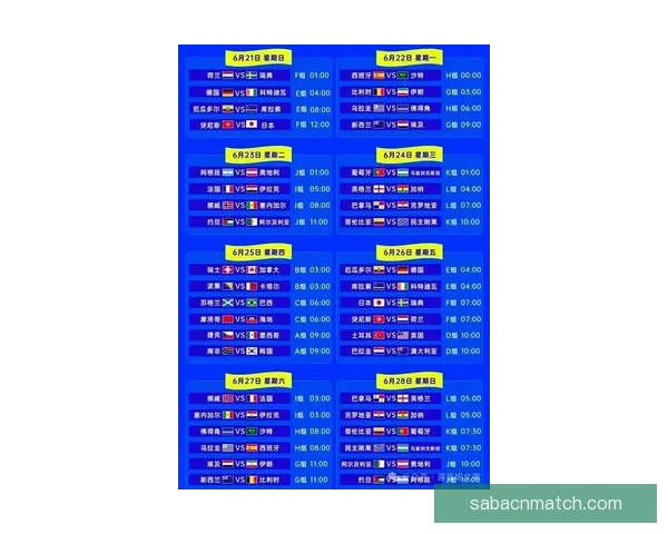 2026世界杯小组赛全赛程详细盘点及精彩对决预测